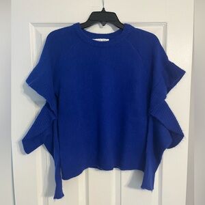 Endless Rose Royal Blue Cut-Out Sweater